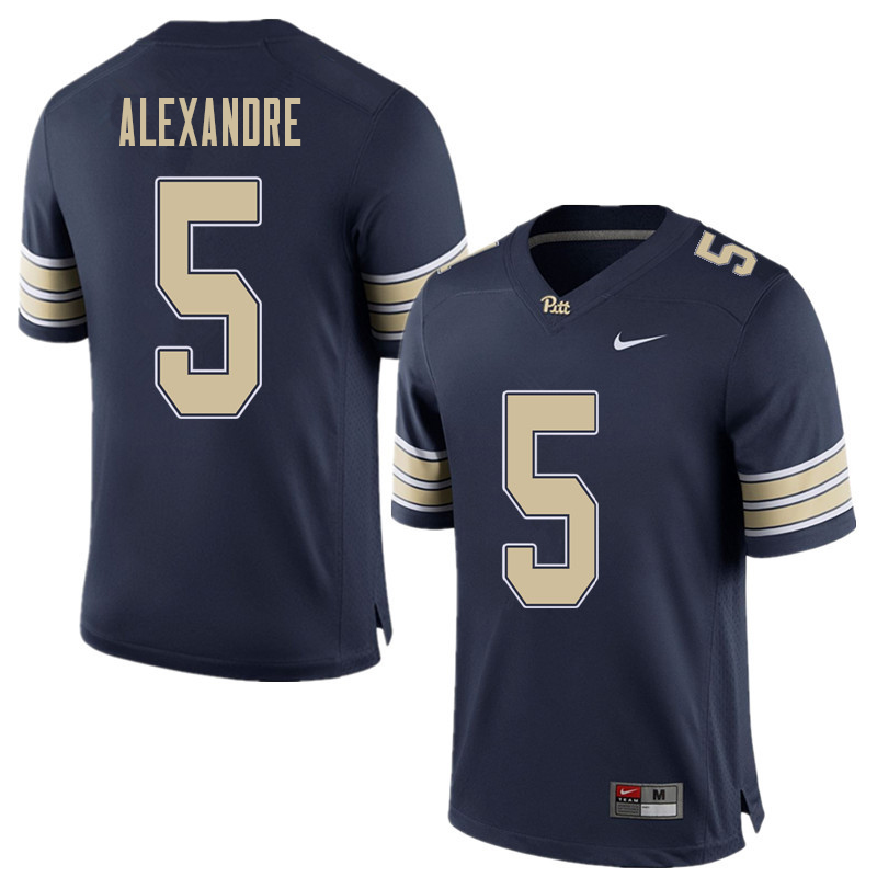 Men #5 Deslin Alexandre Pittsburgh Panthers College Football Jerseys Sale-Home Blue